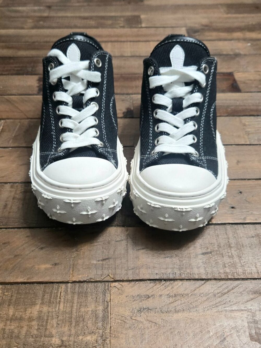 SMFK Super Model Platform Sneakers Black Canvas Retro Skate Shoes EU 36 US 6